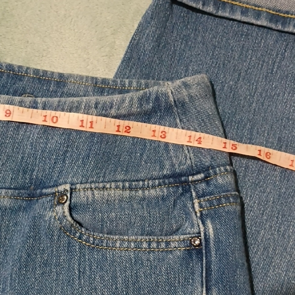 Belle Kim Gravel Light Blue Ankle Jeans Women Size 4P - Picture 4 of 12